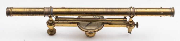 A late 18th century surveying level and compass by W & S Jones,