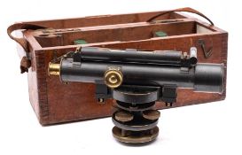 A lacquered brass miner's level by Troughton & Simms:,