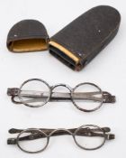 A pair of George III silver spectacles,