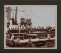 A mounted photograph of the crew of RYS Terra Nova, British Antarctic Expedition 1910:,