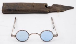 A pair of George III silver spectacles,