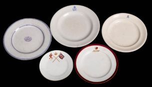 A WWII period Copeland ironstone Officer's wardroom plate from RY 'Britannia':,