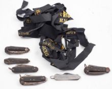 A group of six Royal Navy jack knives,