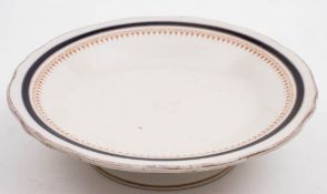 A Union Castle Line Ironstone tazza, by Ashworth Brothers: with blue,