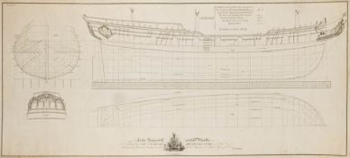 After M Stalkartt, a naval architecture engraving of 'A Sloop': published 1781,