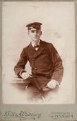 A Carte de Visite three quarter length portrait photograph of Peter Davies (son of F E Davies) in