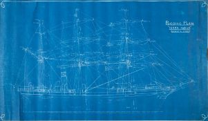 A blue print for the 'Rigging Arrangement 'Terra Nova',: Scale 1/8=1 Foot',