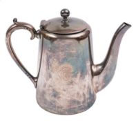 An early 20th century P&O silver plated hot water jug by Mappin & Webb: the body decorated with