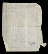 A pencil drawing plan 'Special design ventilator as proposed to be applied to store hut,