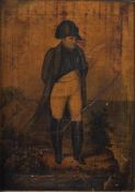 A late 19th century oleograph portrait of Napoleon: 45 x 33cm (damaged)