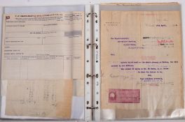 A collection of various early 20th century shipping ephemera: including lading bills,