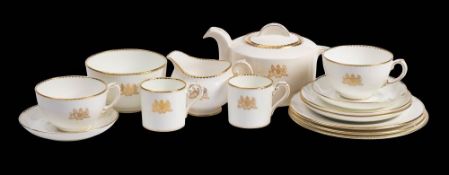 A British Embassy part tea service reputedly presented by the Governor of Bermuda: comprising
