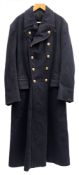 A WWII period Royal Navy great coat by Gieves Ltd, London: dated to label '20.4.