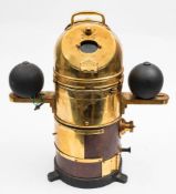 A 'Faithful Freddie' submarine compass: 3 inch liquid filled compass in gimballed mount numbered