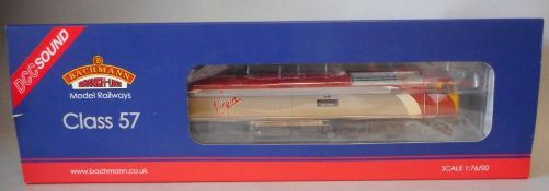 Bachmann, 00 gauge, a Class 57 diesel locomotive No 57312 'The Hood' : in Virgin Railways livery,
