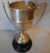A George V silver two handled trophy cup, maker Daniel George Collins, Sheffield,