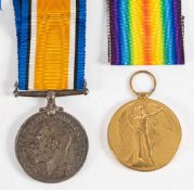 A WWI RAF pair to '219661 Pte 1 W Johnson RAF' : War Medal and Victory Medal.