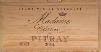 Twelve bottles Chateau Pitray 2014.