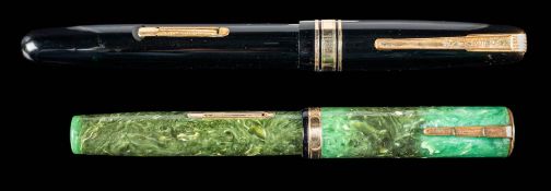 A Waterman Lady Patricia 'Jade' fountain pen with No.