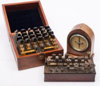 A mahogany case Galvanometer by Nadler Bros & Co,