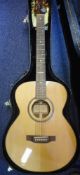 A Freshman six-string acoustic guitar: ref FA400FBF with rosewood and spruce body,