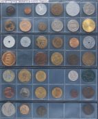 Three sheets of World advertising tokens including North America: