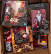 Hasbro Star Wars. A boxed collection of various figures and vehicles.