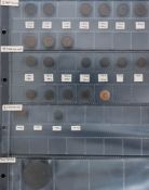 A collection of nine 1/2 farthings: eleven 1/3 farthings,