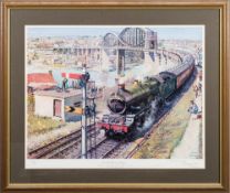 Terence Cuneo (1907-1996) 'Cornish Riviera Express': signed limited edition print , 770/850,