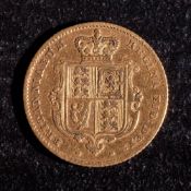 An 1838 half sovereign.