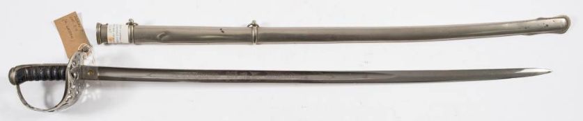A Victorian 1877 pattern Heavy Cavalry Officers sword by Henry Wilkinson,