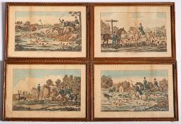 A set of four 19th century hunting prints 'Stag Hunt': Plates 1-4 inclusive, published' London Dec.