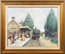 * Alan King [20/21st Century]- Arrival at Stow,: oil on canvas, signed bottom right,
