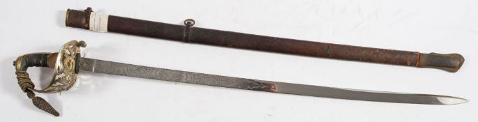 A Victorian 1857 pattern Royal Engineers Officers sword by Henry Wilkinson, London,