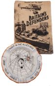 A WWII Fieldings Crown Devon Hitler ashtray: 'Caught in the Allies Web',