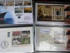 A collection of mainly GB FDCs in eight albums: including signed, special cancels,
