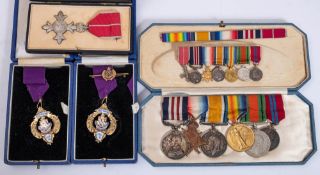 WITHDRAWN LOT WWI MBE Military Medal group of seven '30997 Sjt P T Read 53/FA RAMC' : MBE in