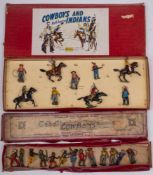 Britain Set 272 Cowboys and North American Indians: 1946 version mounted and on foot,