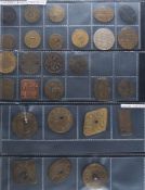 A large collection of unspecified and regional market tokens: including Wolverhampton, Nottingham,