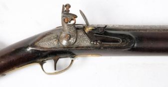 A 19th century Indian flintlock blunderbuss,