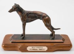 A bronze greyhound trophy for the 'Wilf Toghill Memorial Trophy',