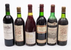 Nuits-Saint-Georges Clos des Corvees 1973 and five other various bottles.