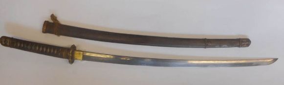 A Japanese World War two period katana: with 72cm.