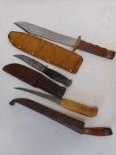 A Bell Bowie knife: with 26.