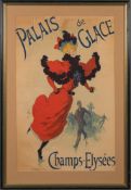 Jules Cheret (1836-1932) 'Palais De Glace, Champs-Elysees': lithograph poster circa 1894,