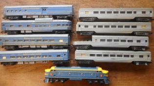 Triang Railways, a Transcontinental Railway diesel locomotive : together with baggage car,