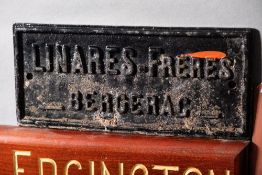 A reproduction French tinplate street sign 'Place de la Medallie Militaire': 32 x 52cm,