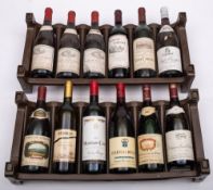 Two bottles of Domaine De La Caumette 1976 and ten other various bottles.