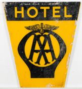A pair of mid 20th century 'AA Hotel' perspex signs: of trapezoid form, 47.5 x 53cm.