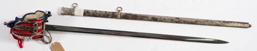A Victorian 1865 pattern Scottish Officers Dress sword, 1st Dumbartonshire Volunteer Rifles,